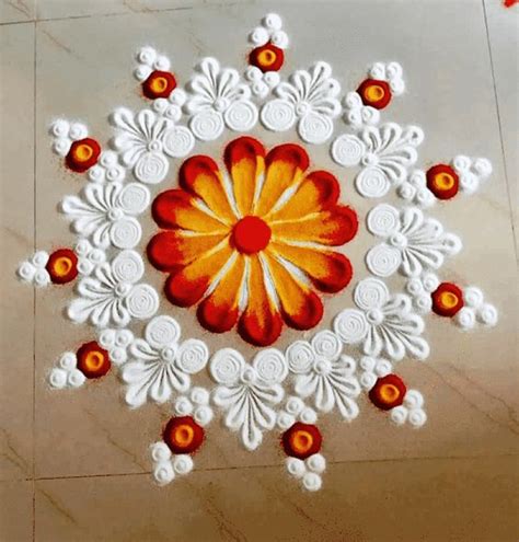 Rose Flower Rangoli Kolam Designs | Best Flower Site