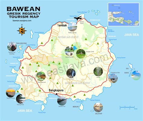 Bawean Island Map