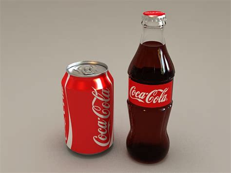 Coca-Cola Bottle and Can 3d model 3ds Max files free download - CadNav