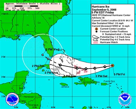 Hurricane Ike Path Adjustment