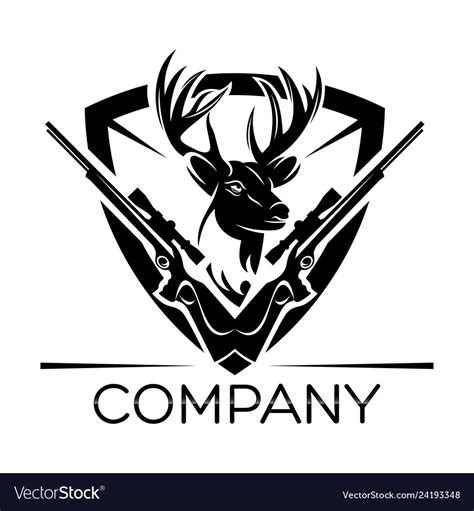 Deer hunting logo Royalty Free Vector Image - VectorStock