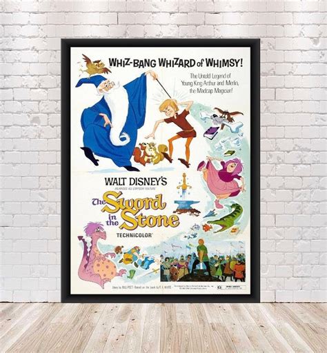 The Sword in the Stone Poster Disney Movie Poster Attraction Poster ...