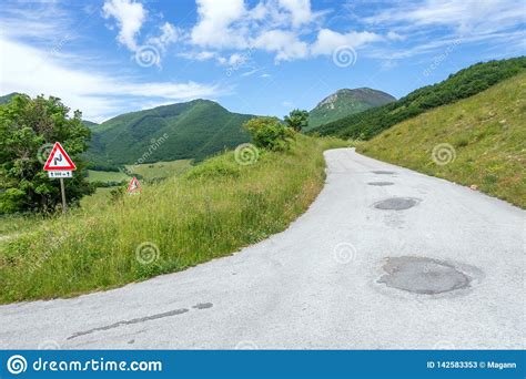 Some Street Signs on a Steep Road Stock Image - Image of street, road ...