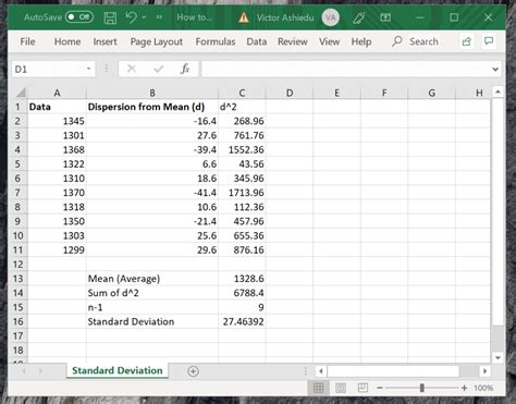 How to Calculate Standard Deviation in Excel | Itechguides.com