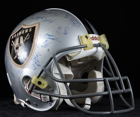 The Los Angeles Raiders - Football Helmet Signed Circa 1991 with co ...