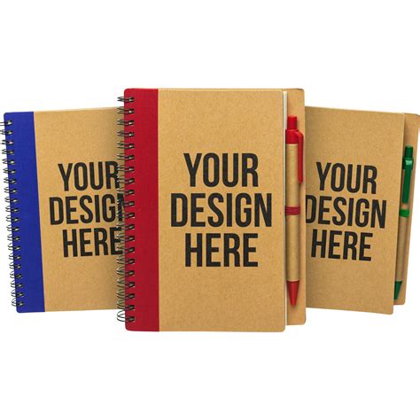 Printed Eco-Inspired Spiral Notebook and Pens (30 Sheets)