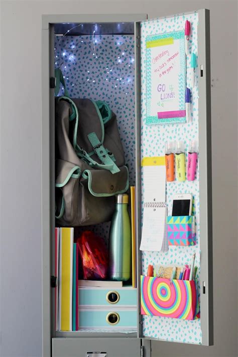 22 DIY Locker Decorating Ideas + Organizing Tricks | Diy locker, School ...