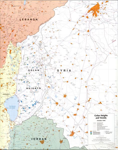 Large scale map of the Golan Heights and vicinity with other marks ...