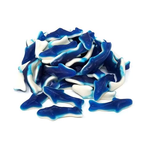 Blue Baby Sharks Gummy Candy, Fantastic Gummy Sharks, Blue Raspberry ...