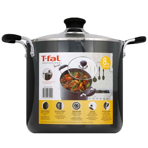 T-fal Professional Series Non-Stick Stock Pot, Black - Shop Cookware at ...