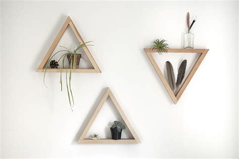 DIY Wooden Triangle Shelves - The Merrythought