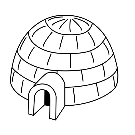 Igloo (Buildings and Architecture) – Free Printable Coloring Pages