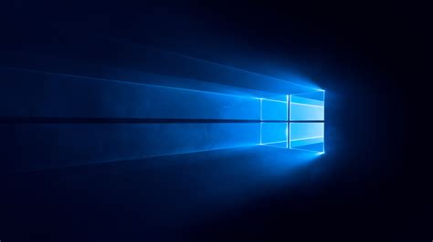 Windows 10 Wallpaper 4K, Dark, Blue background, 5K, 8K