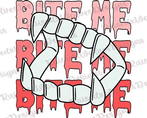 Bite Me PNG Vampire Digital Clipart Halloween PNG Instant - Etsy