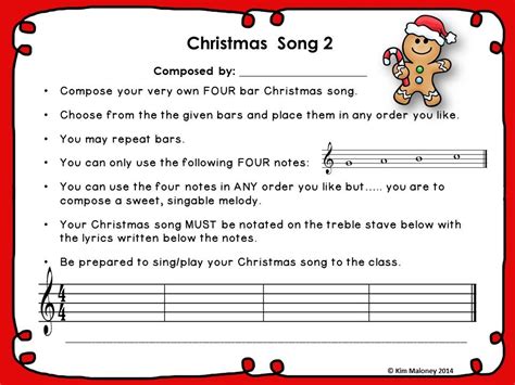 Christmas Music Activities : Composition Activities for Christmas Music ...