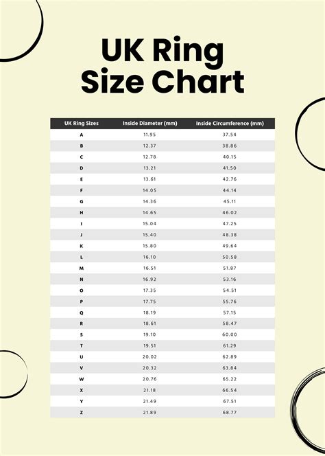 UK Ring Size Chart Template in Illustrator, PDF - Download | Template.net