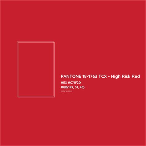 PANTONE 18-1763 TCX - High Risk Red Complementary or Opposite Color ...