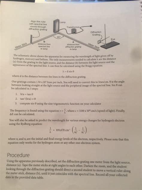 EXPERIMENT 9: EMISSION SPECTRA OF HYDROGEN, HELIUM, | Chegg.com