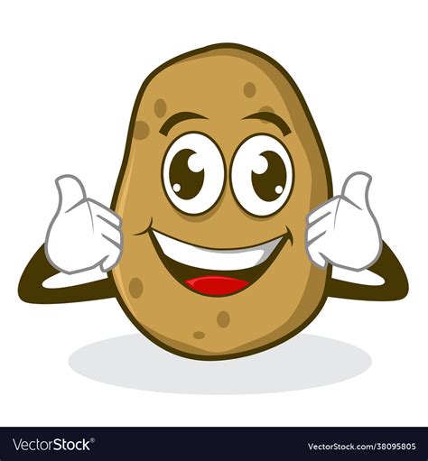 Potato mascot cartoon Royalty Free Vector Image