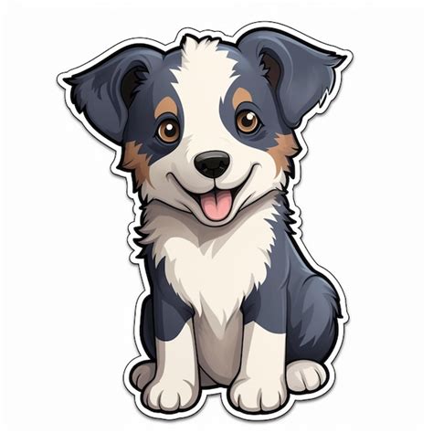 Premium AI Image | Happy Border collie Puppy Cartoon