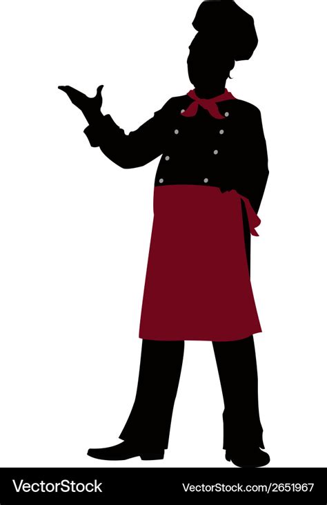 Silhouette Chef Royalty Free Vector Image - VectorStock