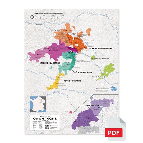 Champagne Wine Map (Digital Download PDF) | Wine Folly