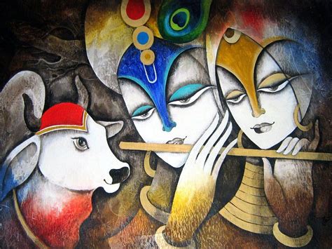 20 Modern Art Paintings Of Radha Krishna