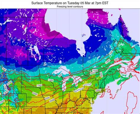 Ontario Surface Temperature on Friday 13 Nov at 1pm EST