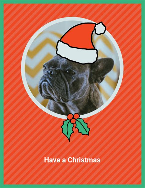 Funny Simple Dog Christmas Card