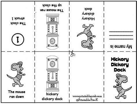 5 Best Images of Hickory Dickory Dock Printable Book - Hickory Dickory ...