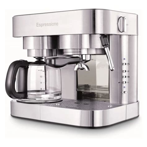 Combination Espresso And Coffee Maker Espressione: Stainless Steel, 10 ...