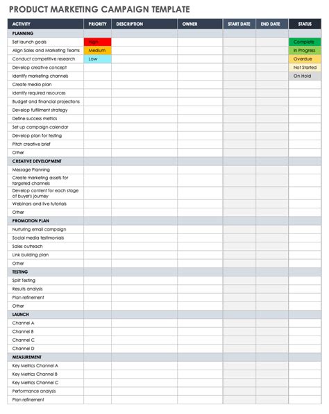 Product Marketing Campaign Template