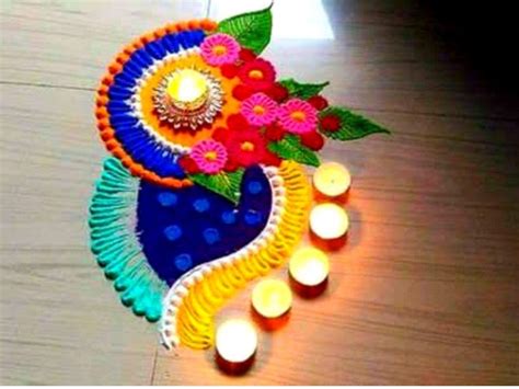 Diwali 2020 Rangoli Designs: 10 unique Rangoli designs made of rice ...