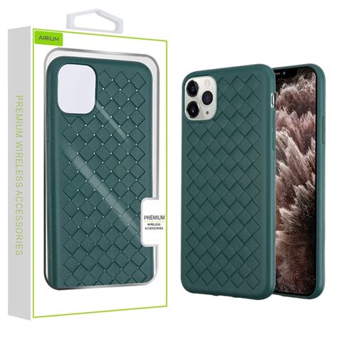 Apple iPhone 11 Pro Max Case, Forest Green Woven Grain TPU Case Cover ...