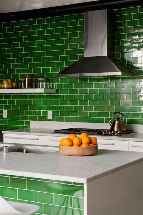 White And Green Kitchen Tiles - lashistoriasdebrida