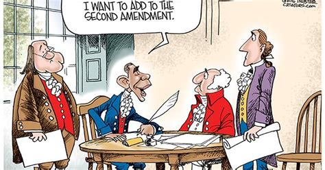 Cartoonist Gary Varvel: Obama edits the 2nd amendment