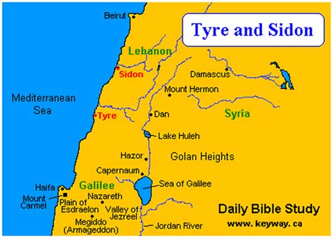 Bible Map | Tyre and Sidon