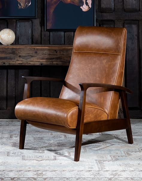 Denali Leather Recliner | Modern Rustic Style | Full Grain - Brown ...