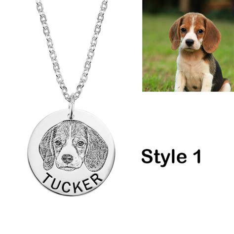 Personalized Pet Head Portrait Necklace Photo Necklace - GetNameNecklace