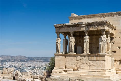 Caryatides, Erechtheion temple Acropolis in Athens, Greece | Parnassus ...