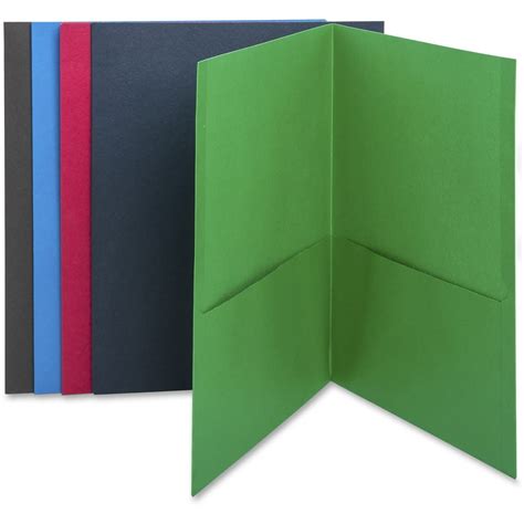 Business Source, BSN78502, Two-Pocket Folders, 25 / Box, Assorted ...