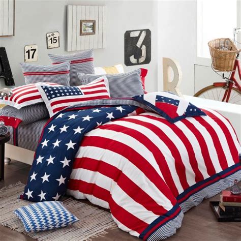 American Flag Red White Blue Comforter & Bedding Sets