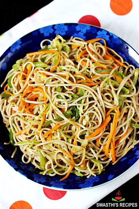 Veg Noodles Recipe (Vegetable Noodles) - Swasthi's Recipes