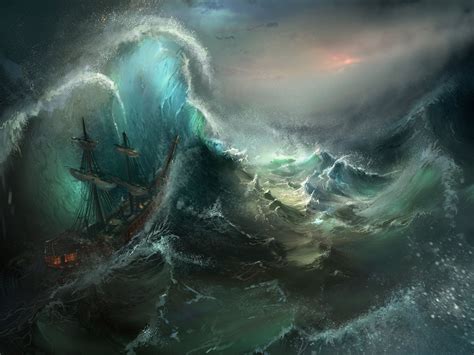 Stormy Seas by Tysen Johnson | Sea painting, Sea art, Stormy sea