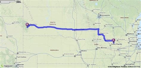 Driving Directions from Monticello, Iowa to Mount Rushmore in Keystone ...