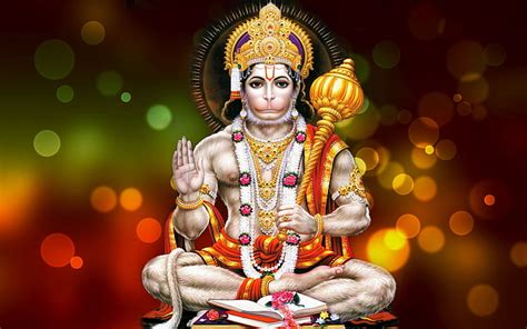 HD wallpaper: God Hanuman Ji, Lord Hanuman, light, bokeh, one person ...