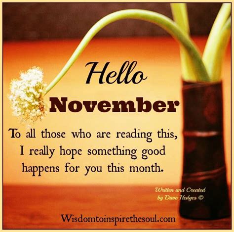 Hello November Pictures, Photos, and Images for Facebook, Tumblr ...