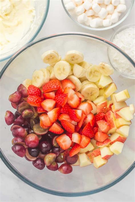 Fresh Fruit Salad with Whipped Cream - Little Sunny Kitchen