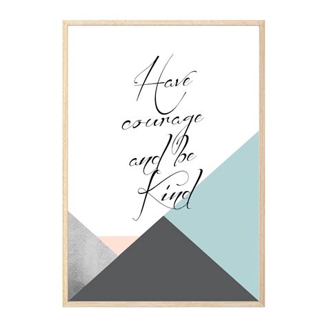 HAVE COURAGE Typography Black and White Art Minimalist - Etsy