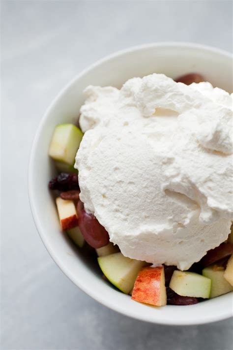 Fruit Salad with Whipped Cream - A Joyfully Mad Kitchen